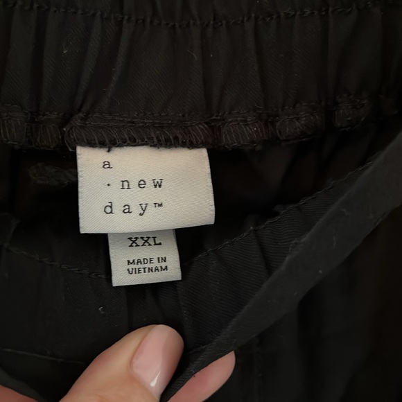 XXL black pant with wide cute waistband, large front pockets - Picture 3 of 3